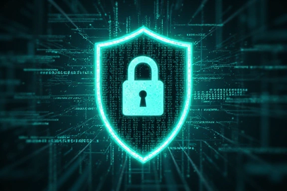 Cybersecurity shield protecting data